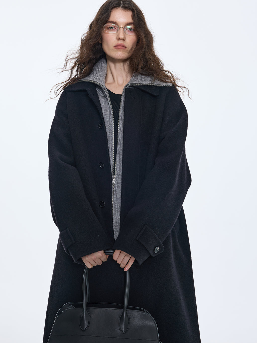 Wool Long Coat in Classic Cut
