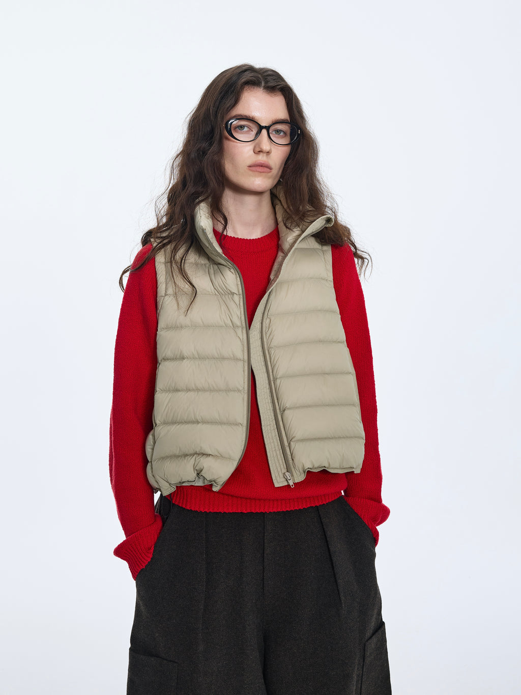 doudoune sans manches en duvet d'oie 