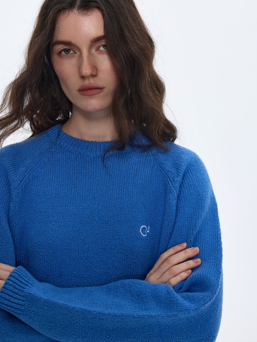 Suéter de punto fino de mezcla de algodón