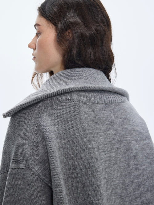 Cárdigan de punto con doble cremallera