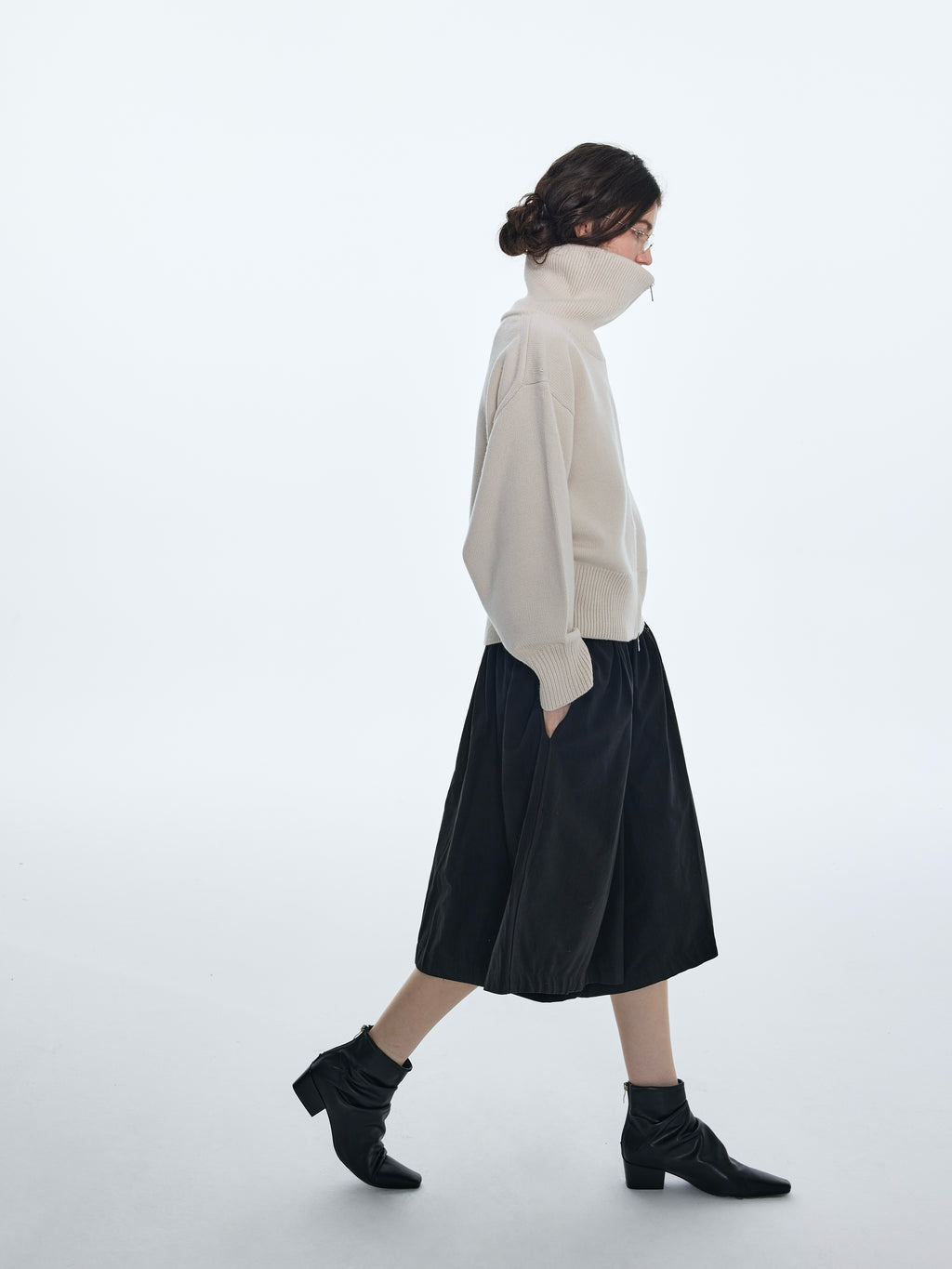Double‑Zipper Knit Cardigan