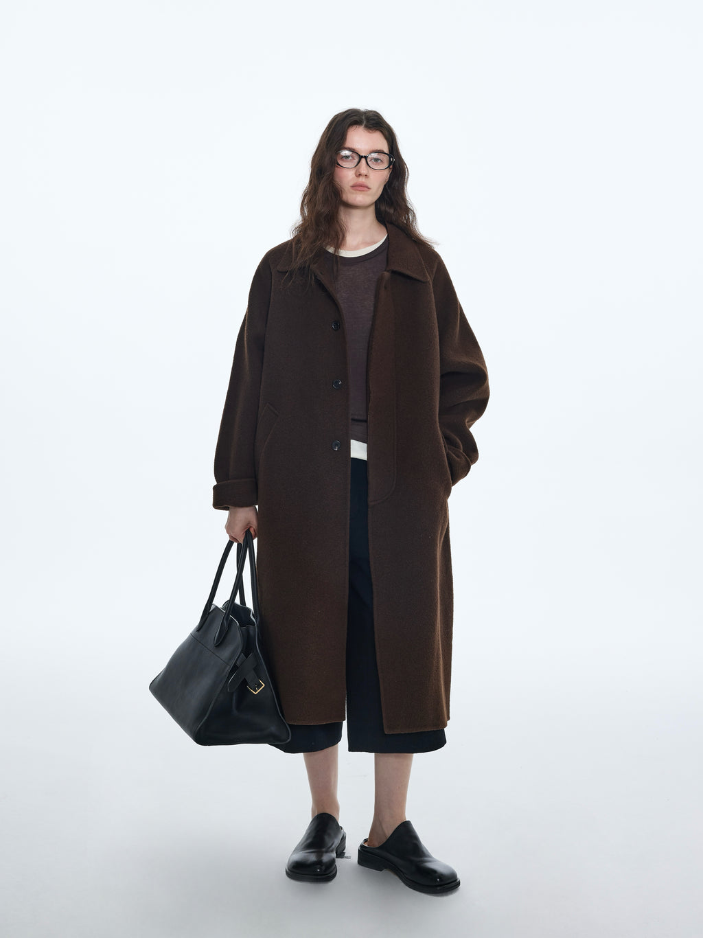 Wool Long Coat in Classic Cut