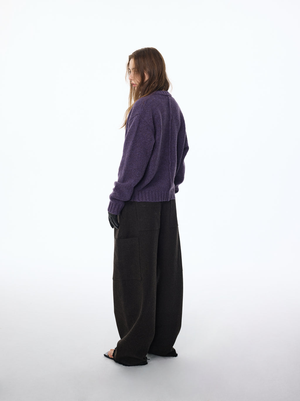 Cárdigan de mezcla de lana con bolsillos