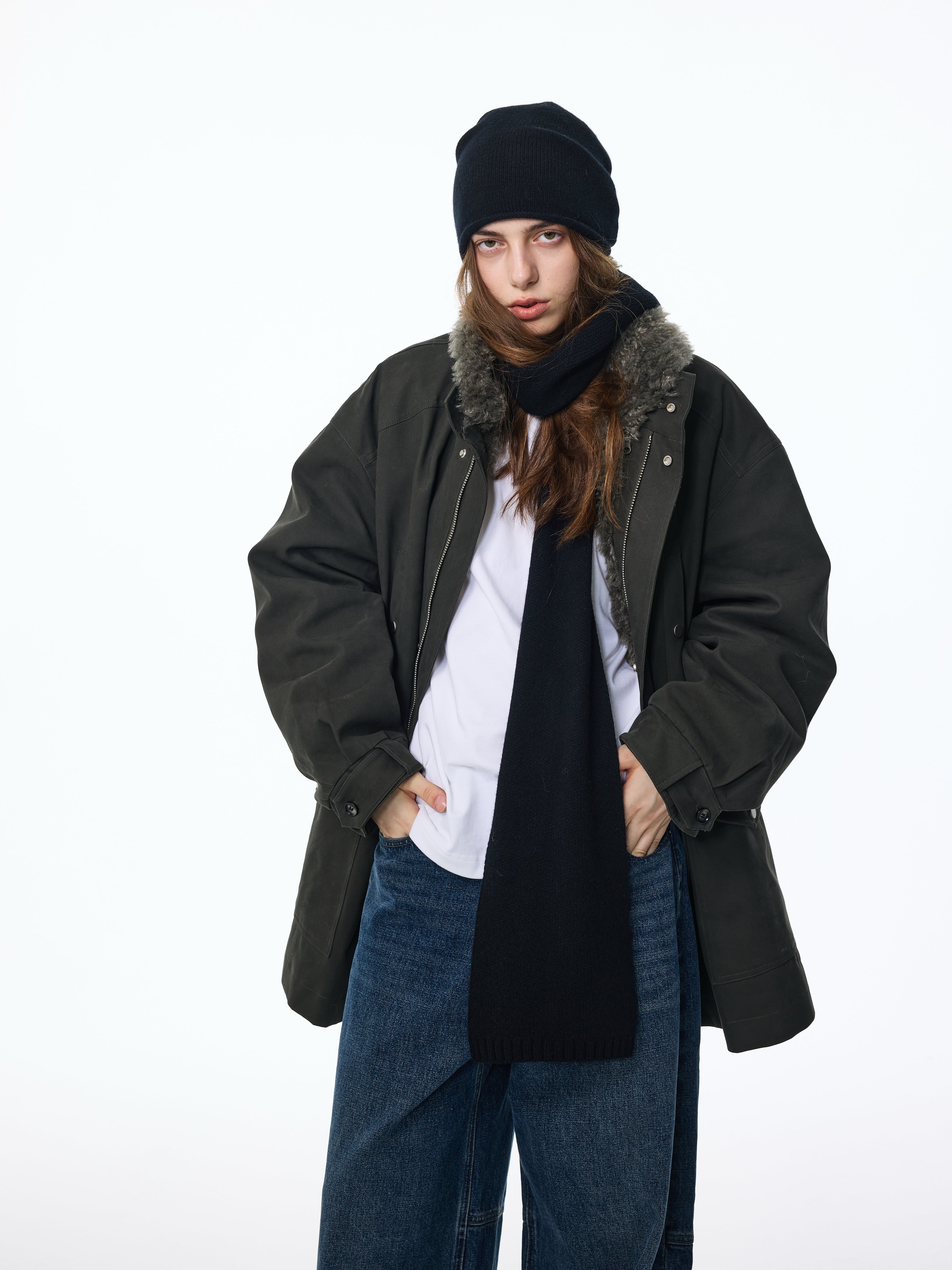Parka à capuche amovible