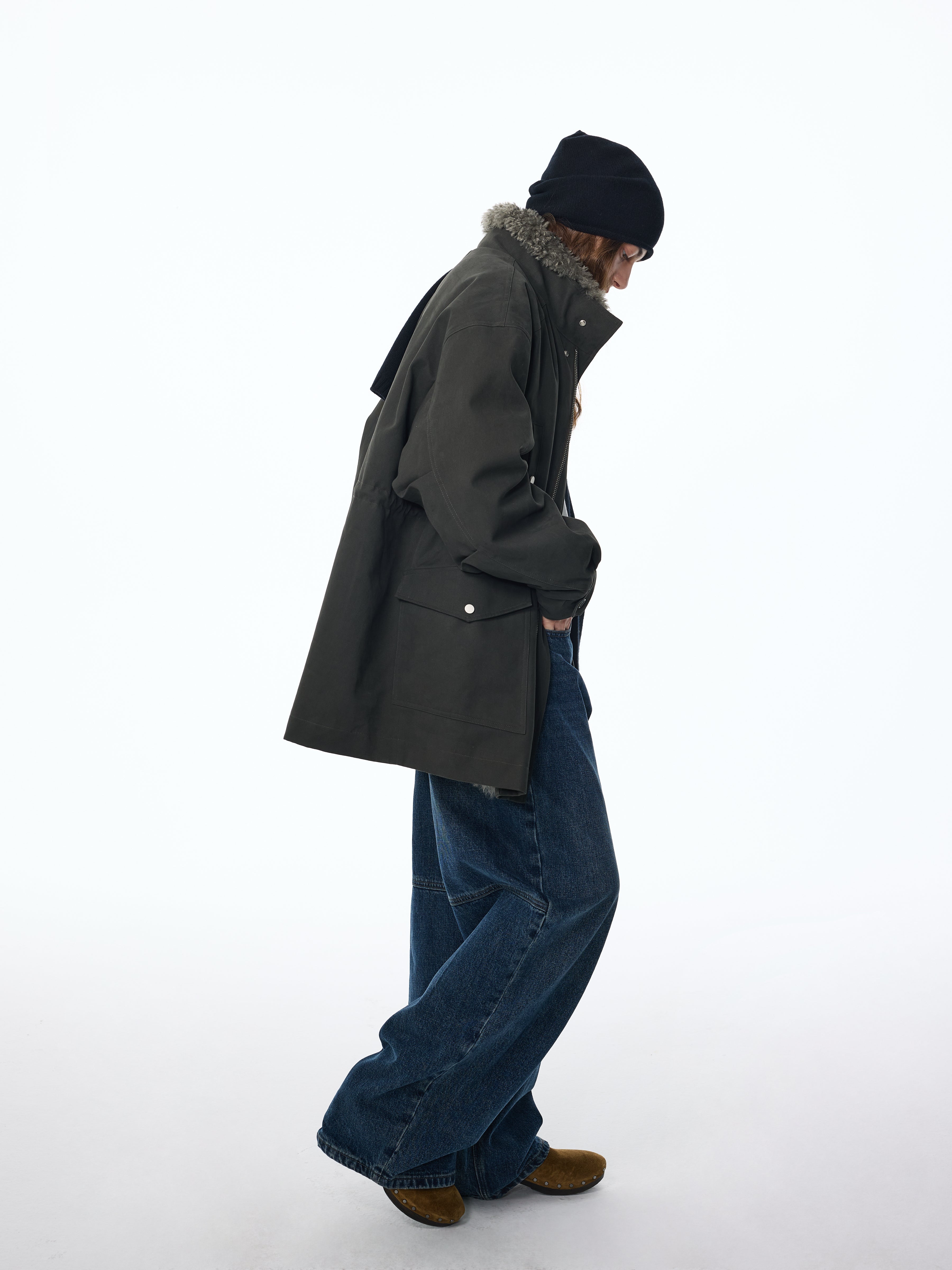 Parka à capuche amovible