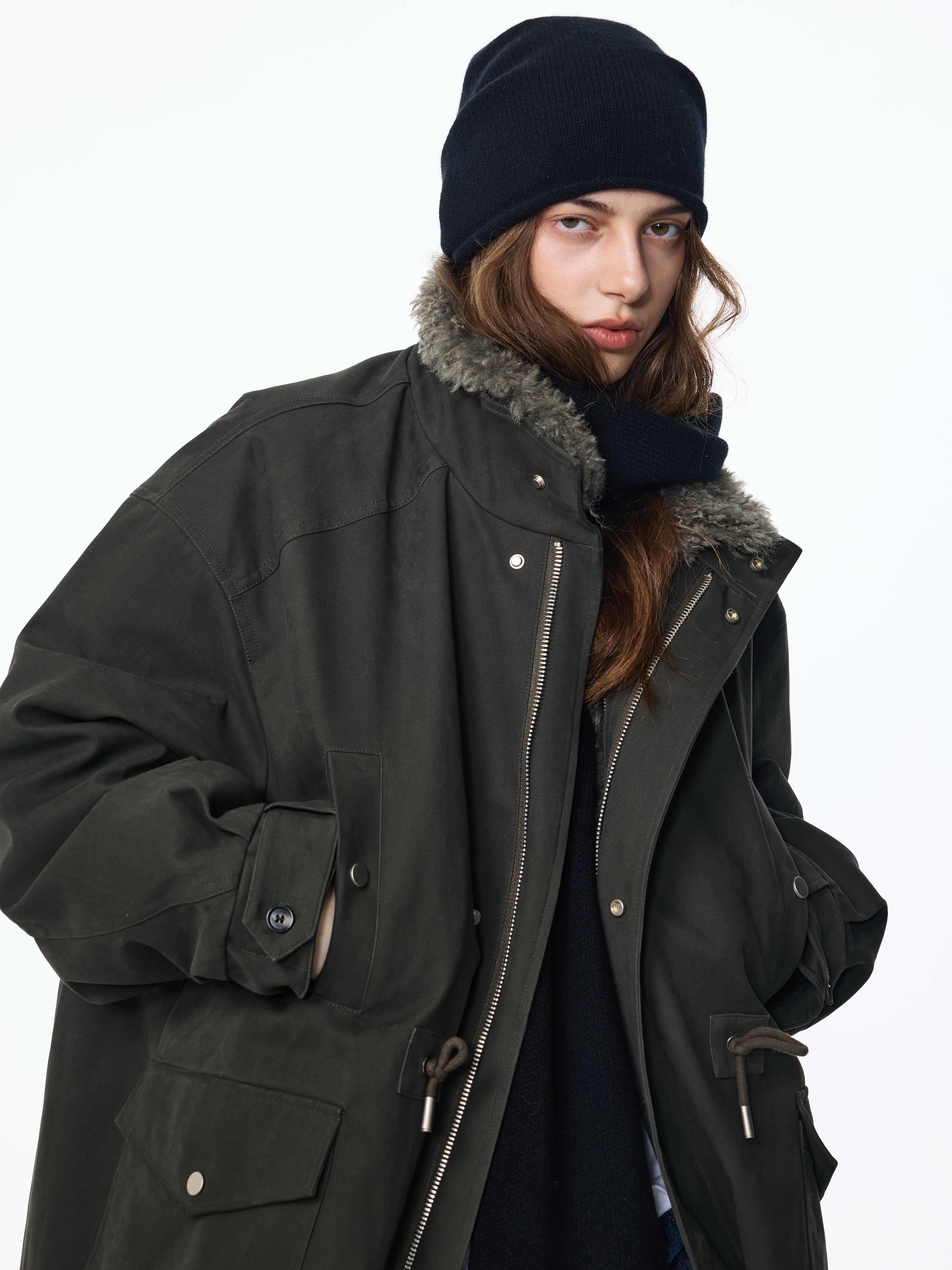 Parka à capuche amovible