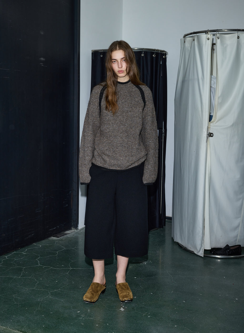 Jersey de cuello alto de mezcla de lana