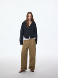 High‑Twist Wool Blazer Knit Cardigan