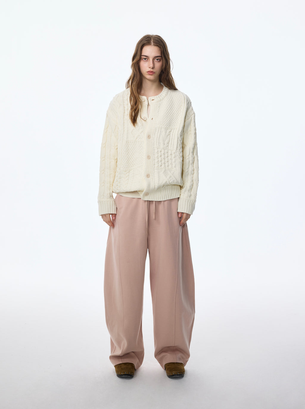 Wool‑Blend Pocket Cardigan