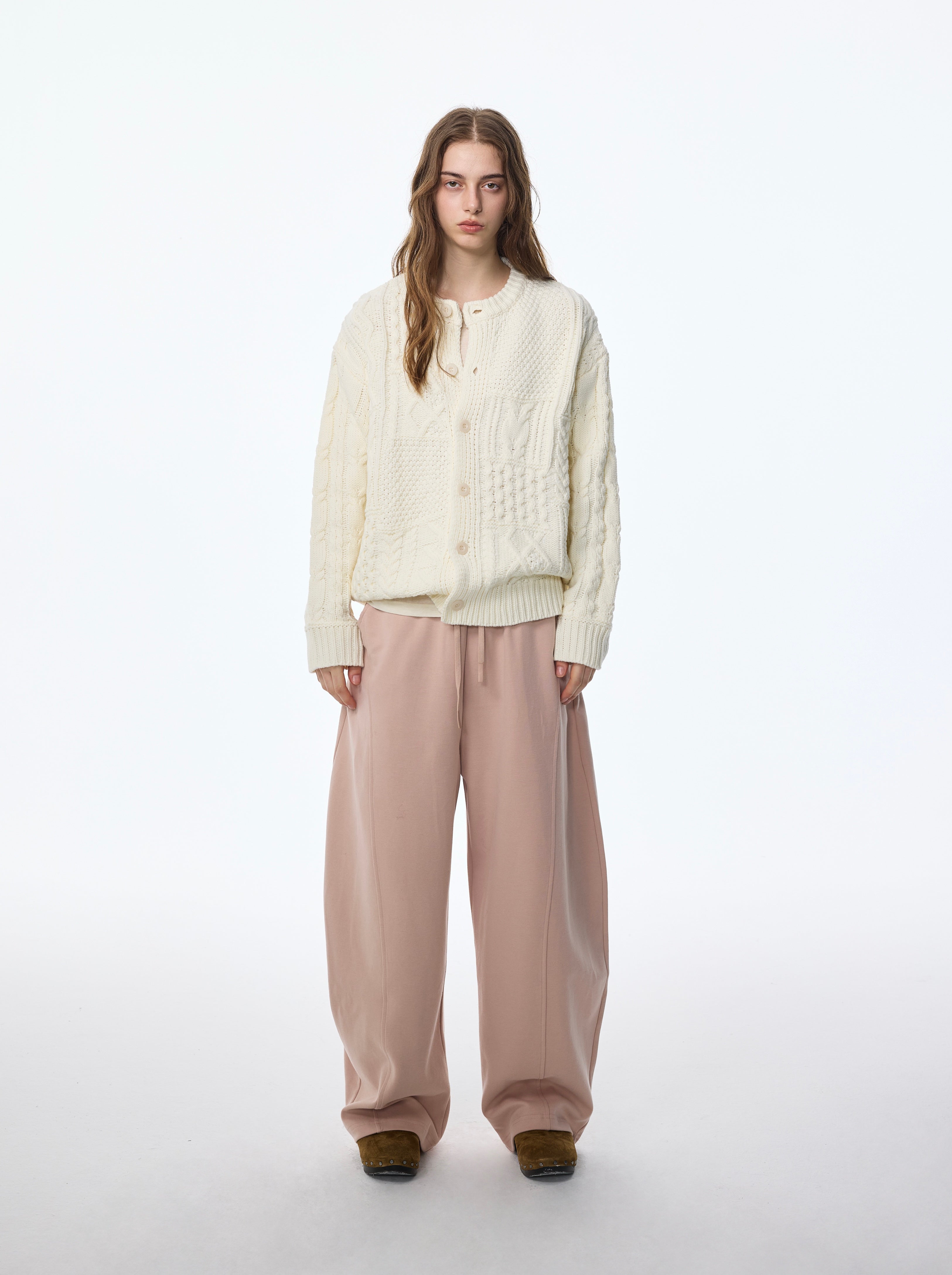 Wool‑Blend Pocket Cardigan