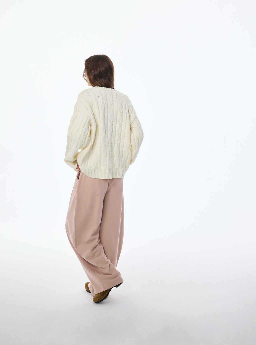 Wool‑Blend Pocket Cardigan