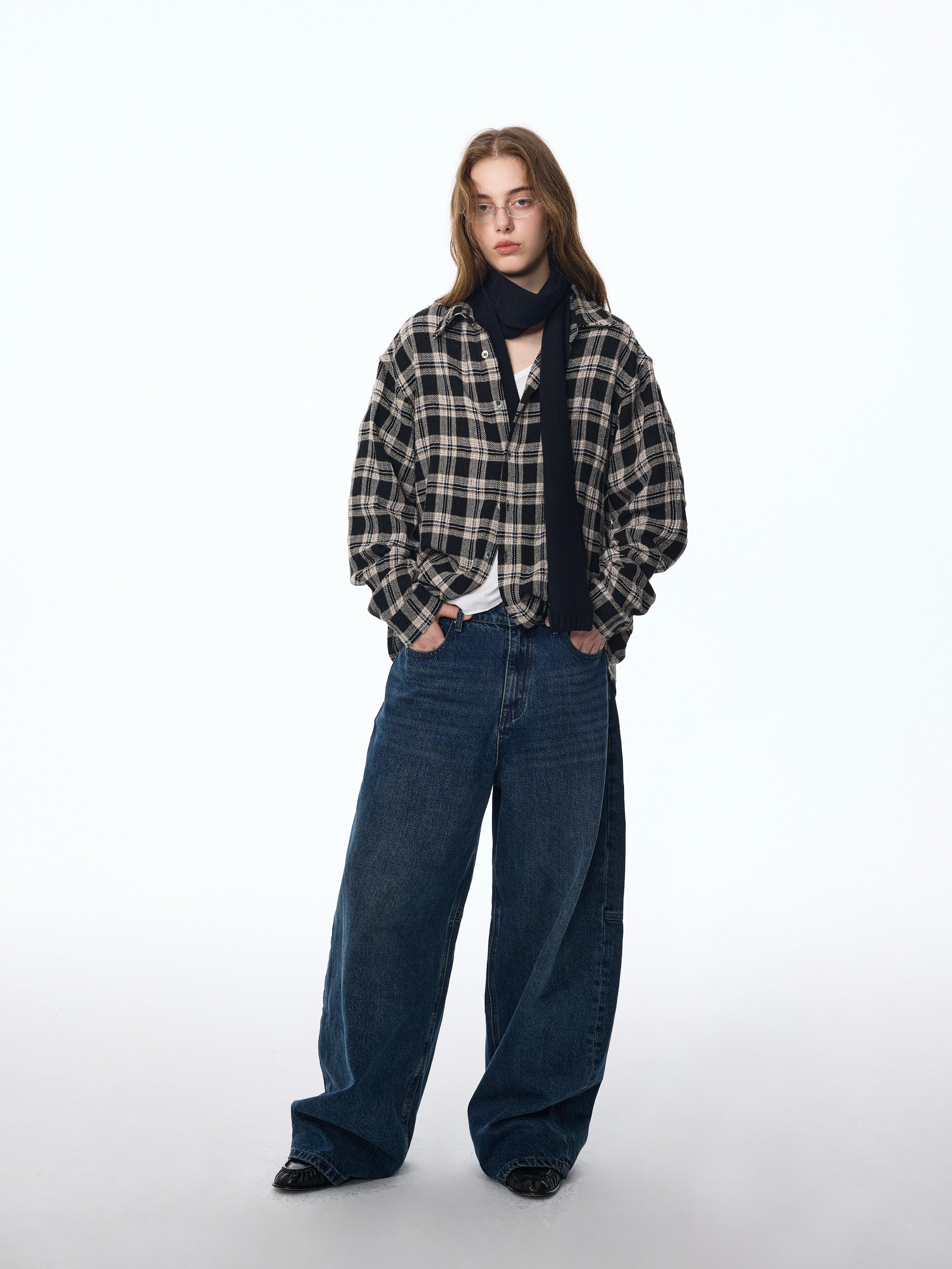 Surchemise à carreaux bouffants