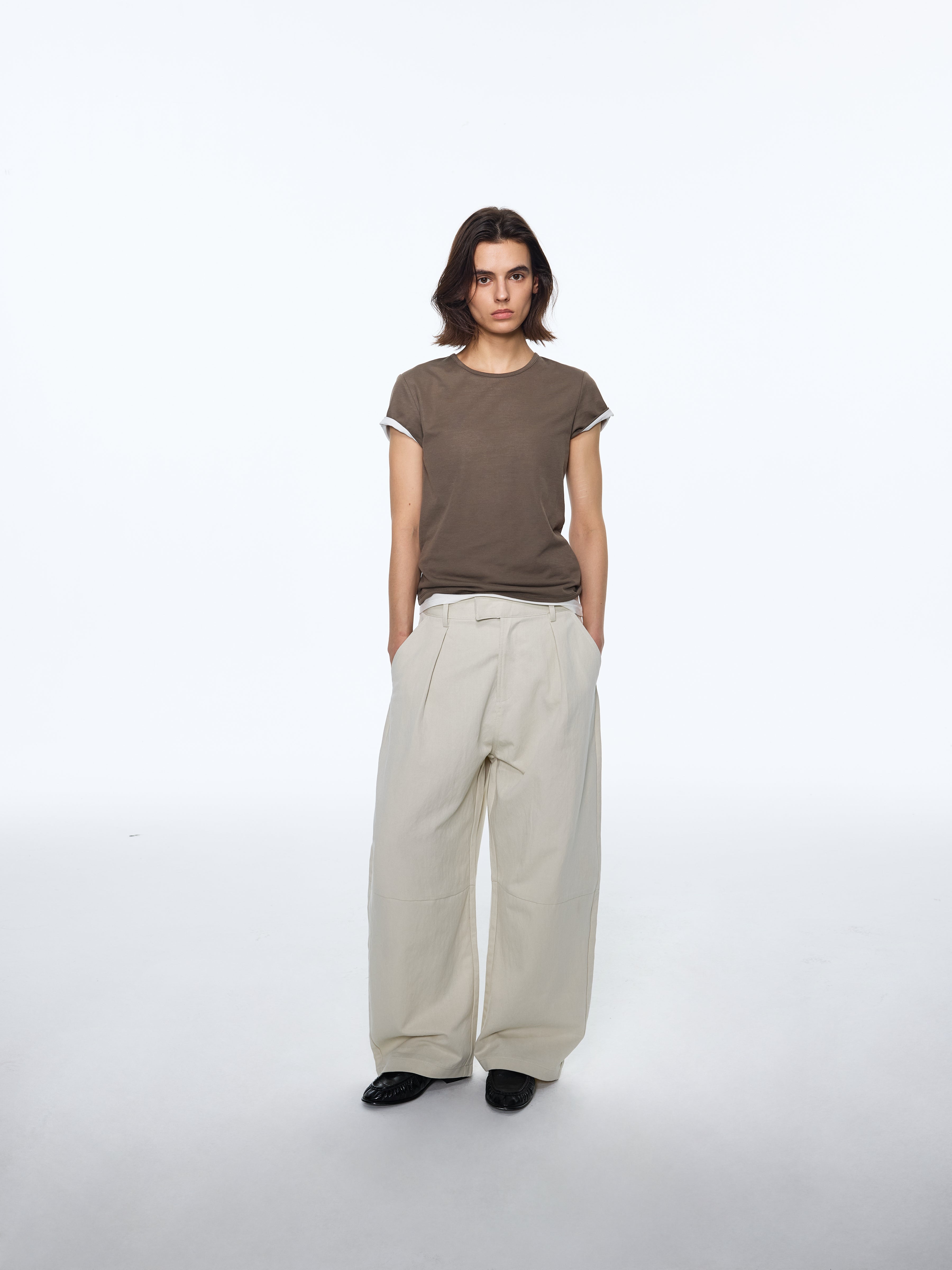 Spliced Layered-Knit Tee