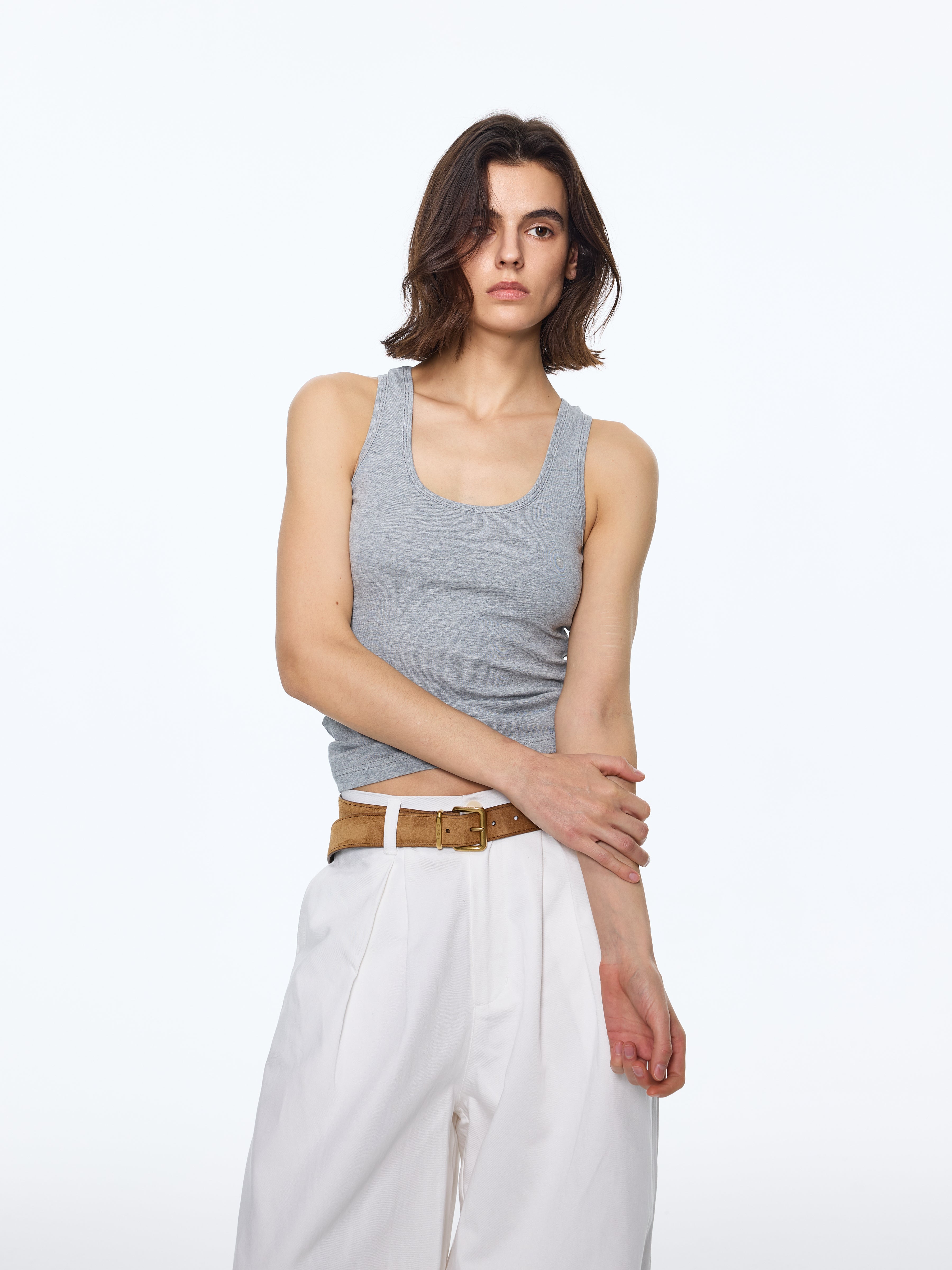 Cotton U‑Neck Tank