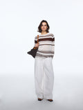 Linen-Blend Stripe Sun Shell