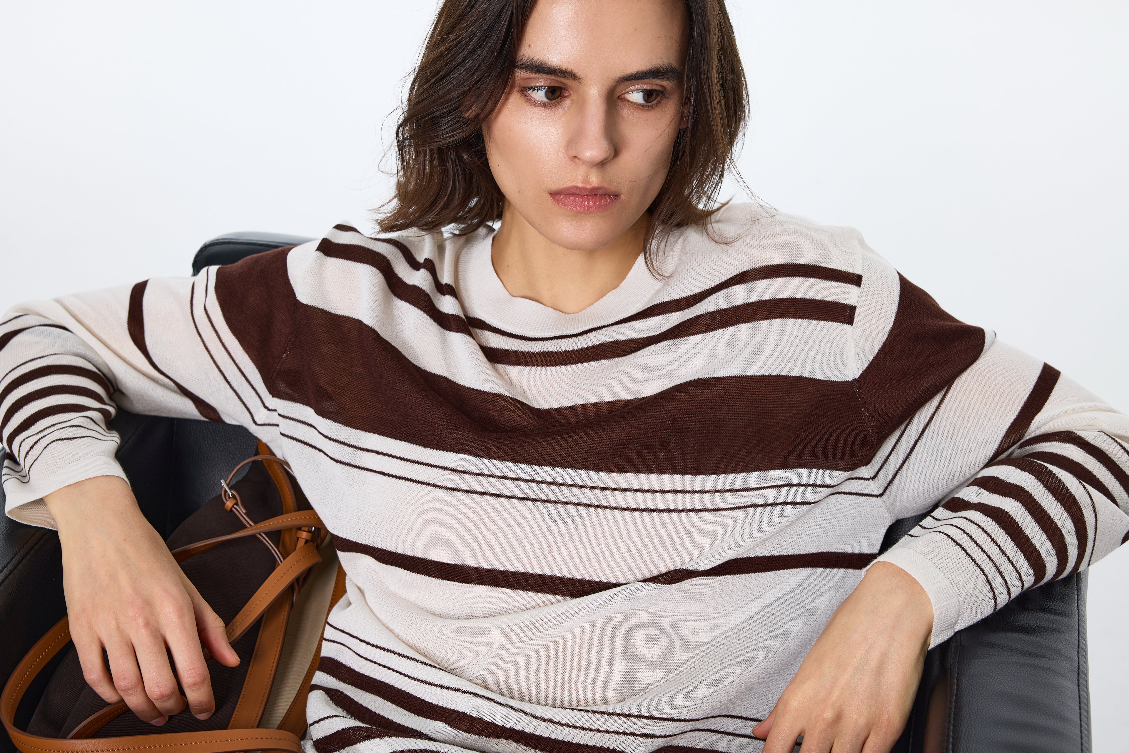 Linen-Blend Stripe Sun Shell