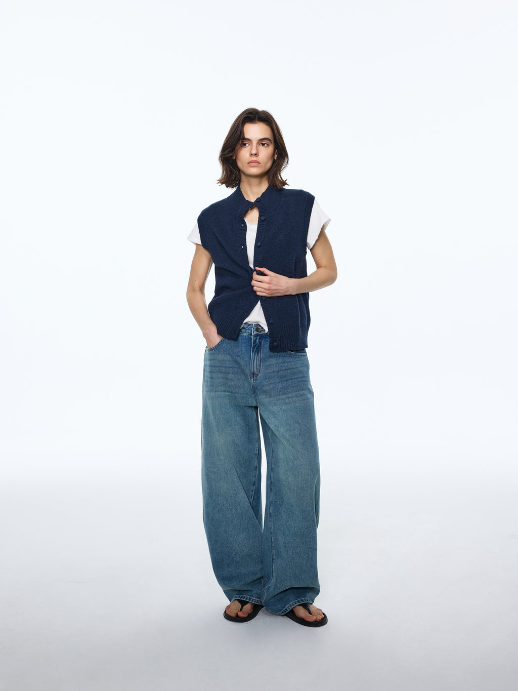 Soft-Textured Wool-Blend Tank