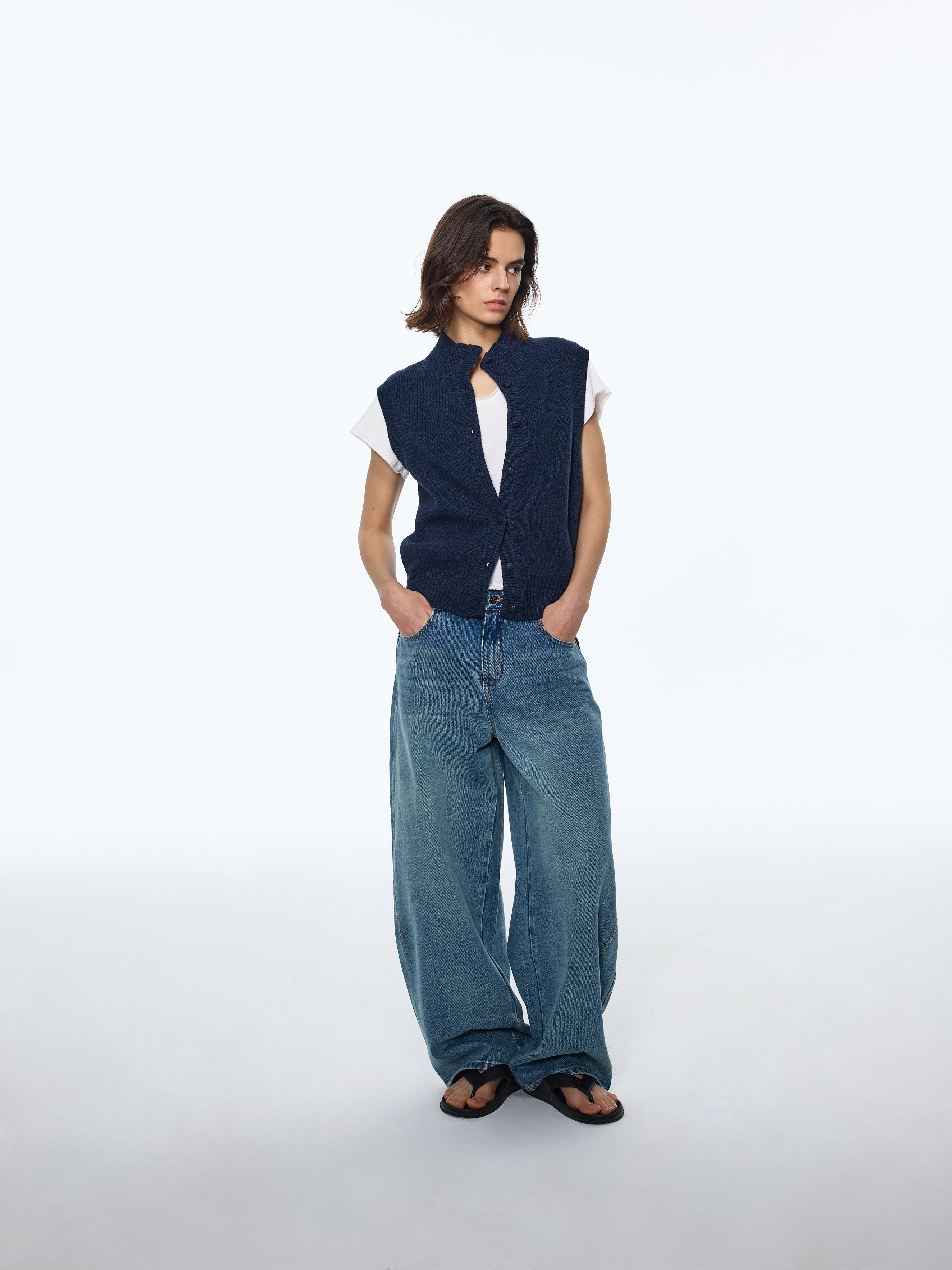Soft-Textured Wool-Blend Tank