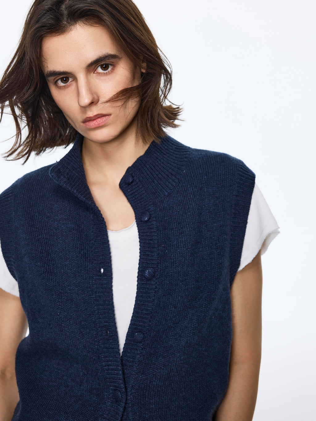 Soft-Textured Wool-Blend Tank
