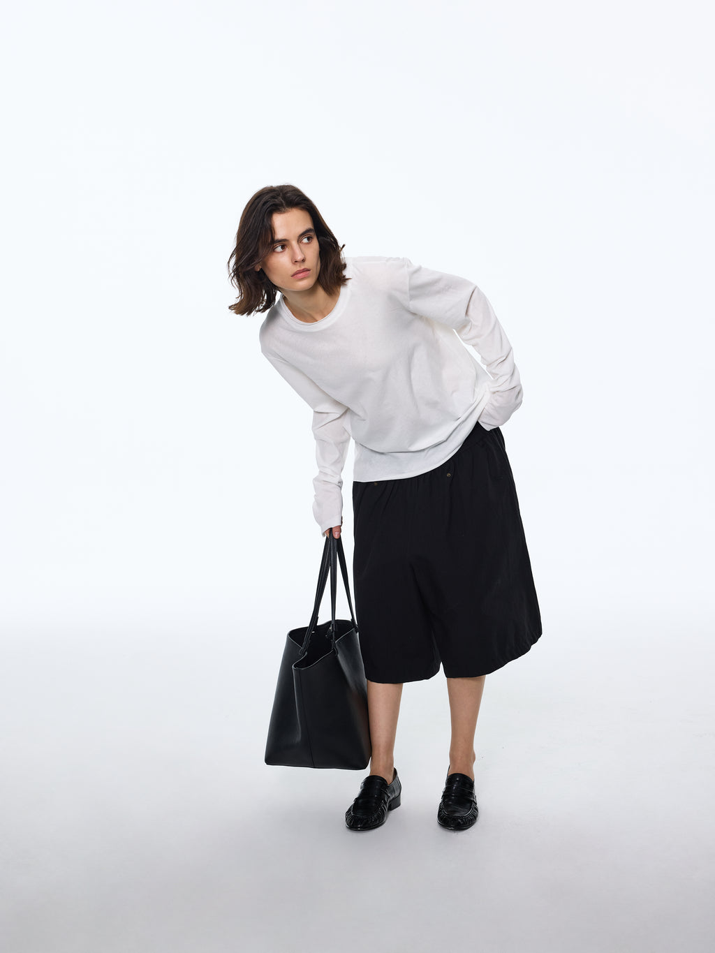 Roll-Hem Long-Sleeve Tee