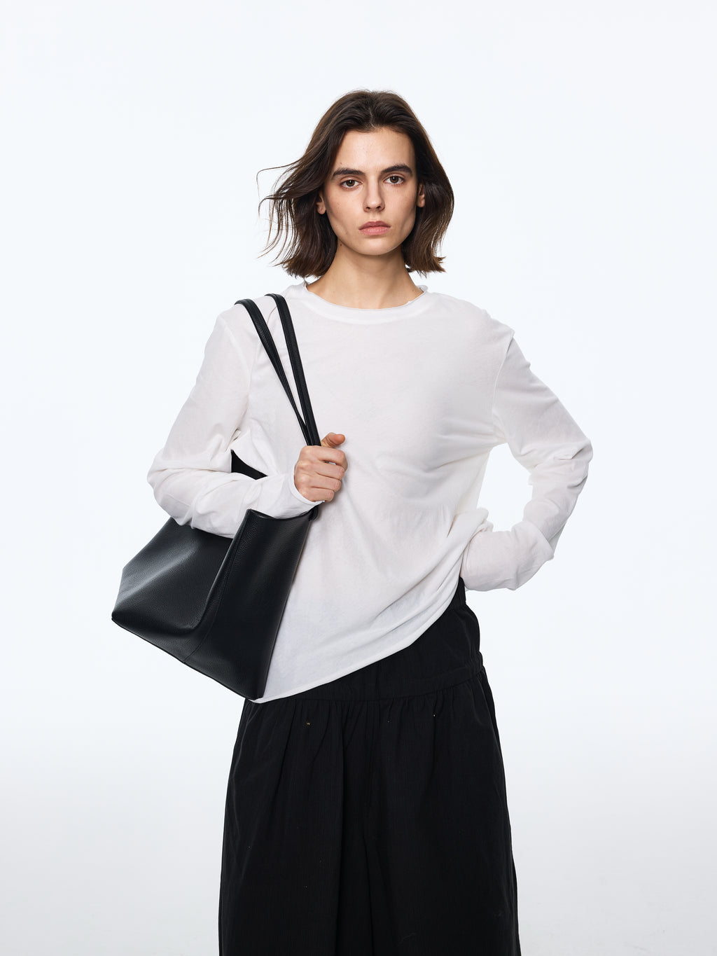 Roll-Hem Long-Sleeve Tee