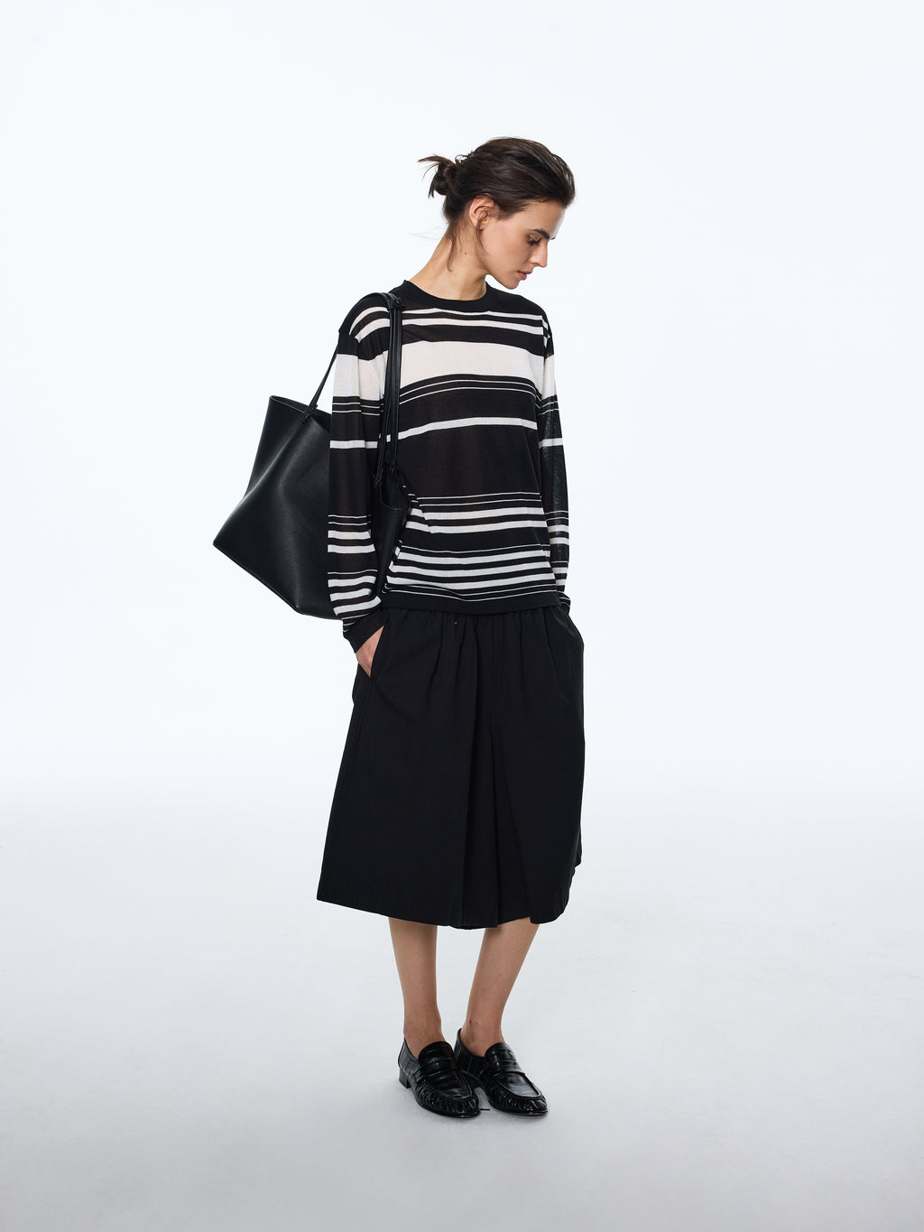 Linen-Blend Stripe Sun Shell