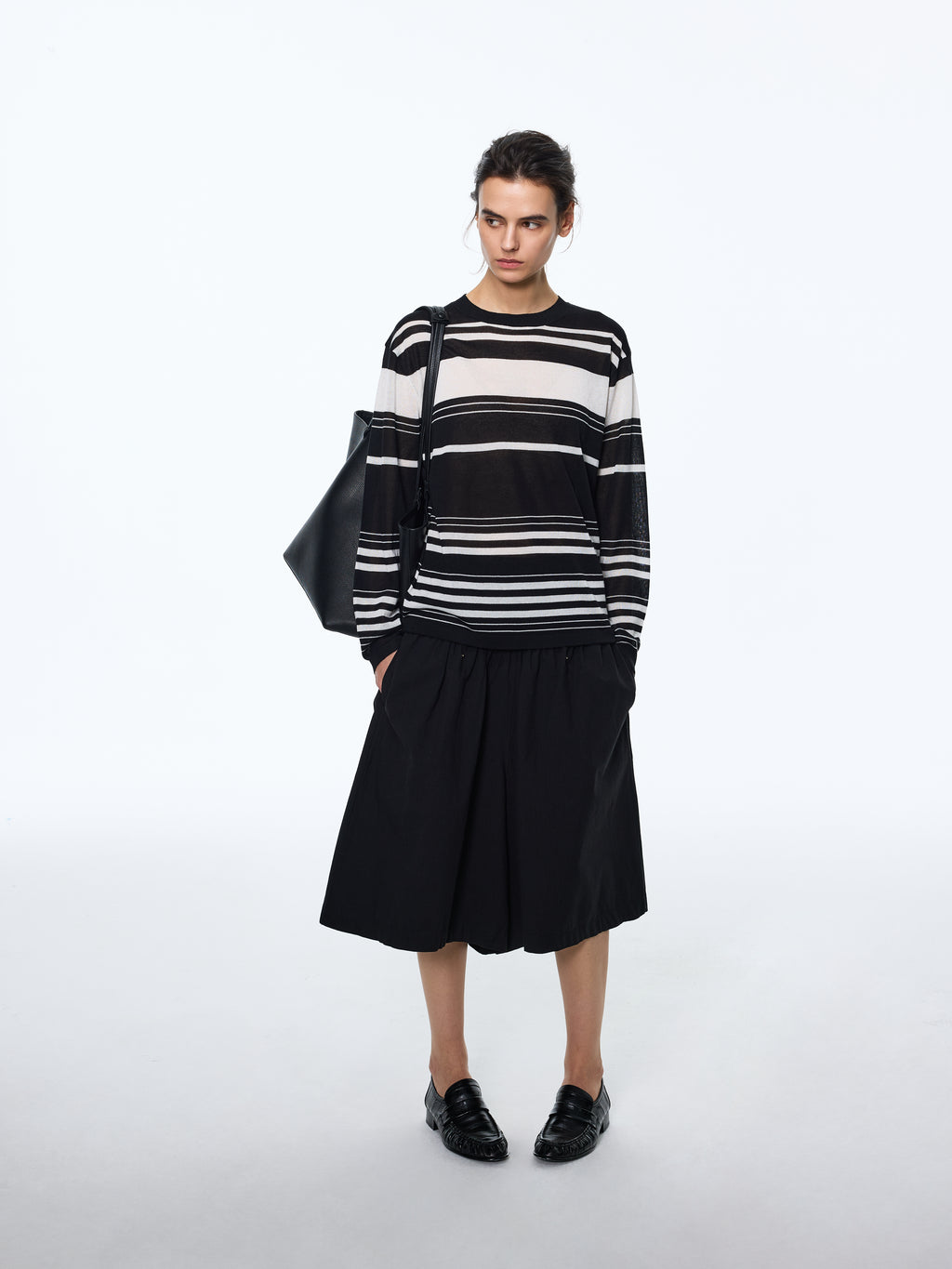 Linen-Blend Stripe Sun Shell