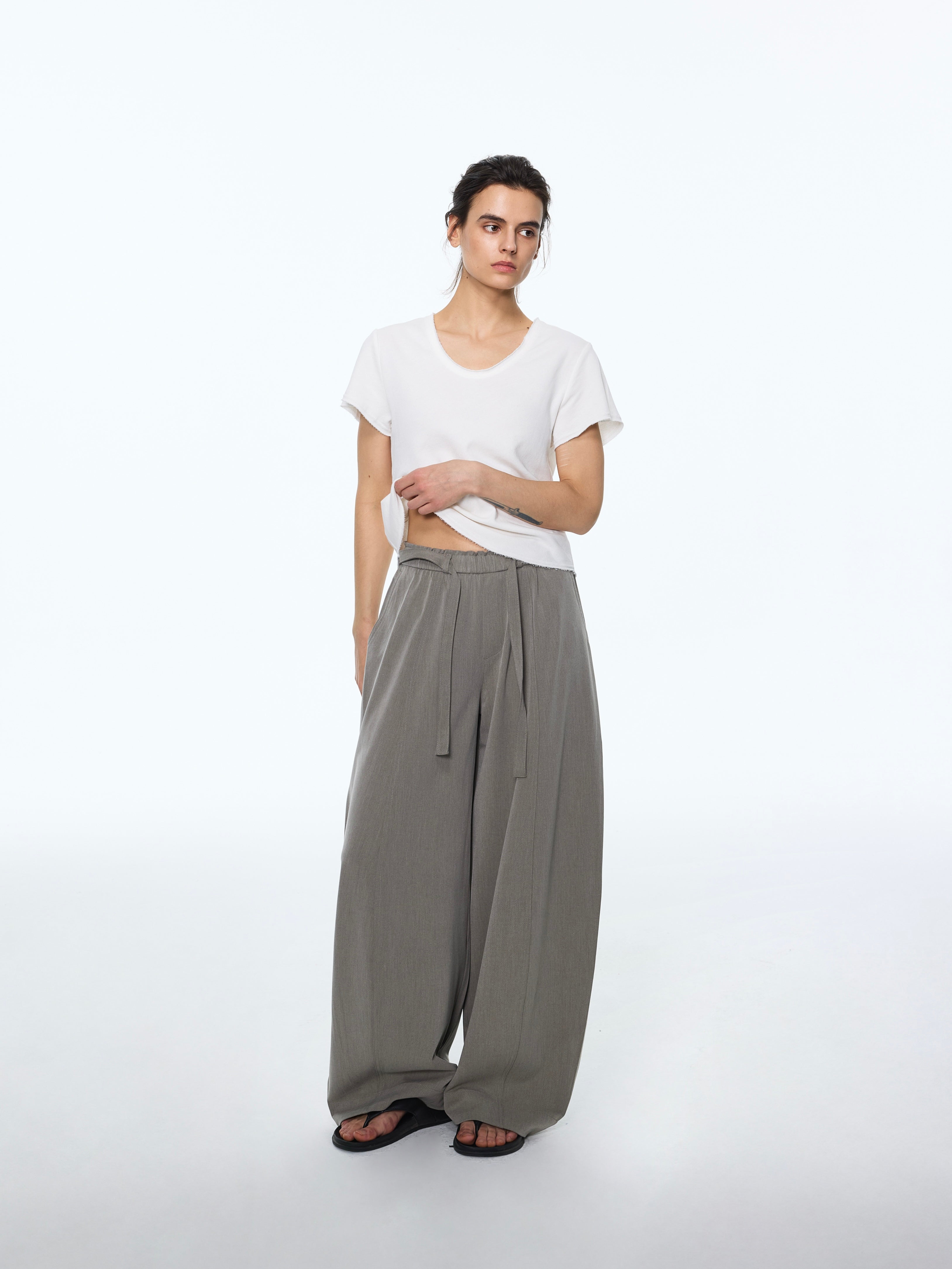 Belted Relaxed Trousers
