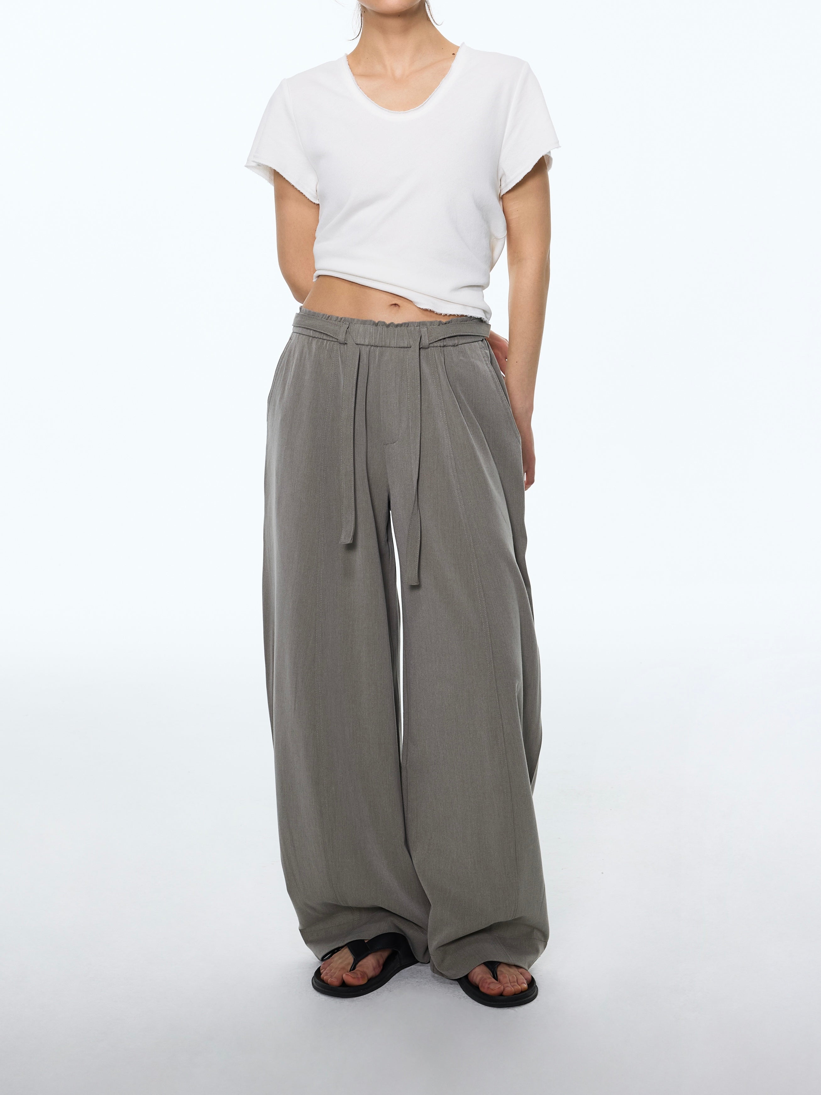 Belted Relaxed Trousers