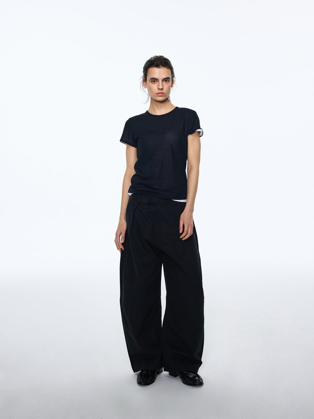 Spliced Layered-Knit Tee