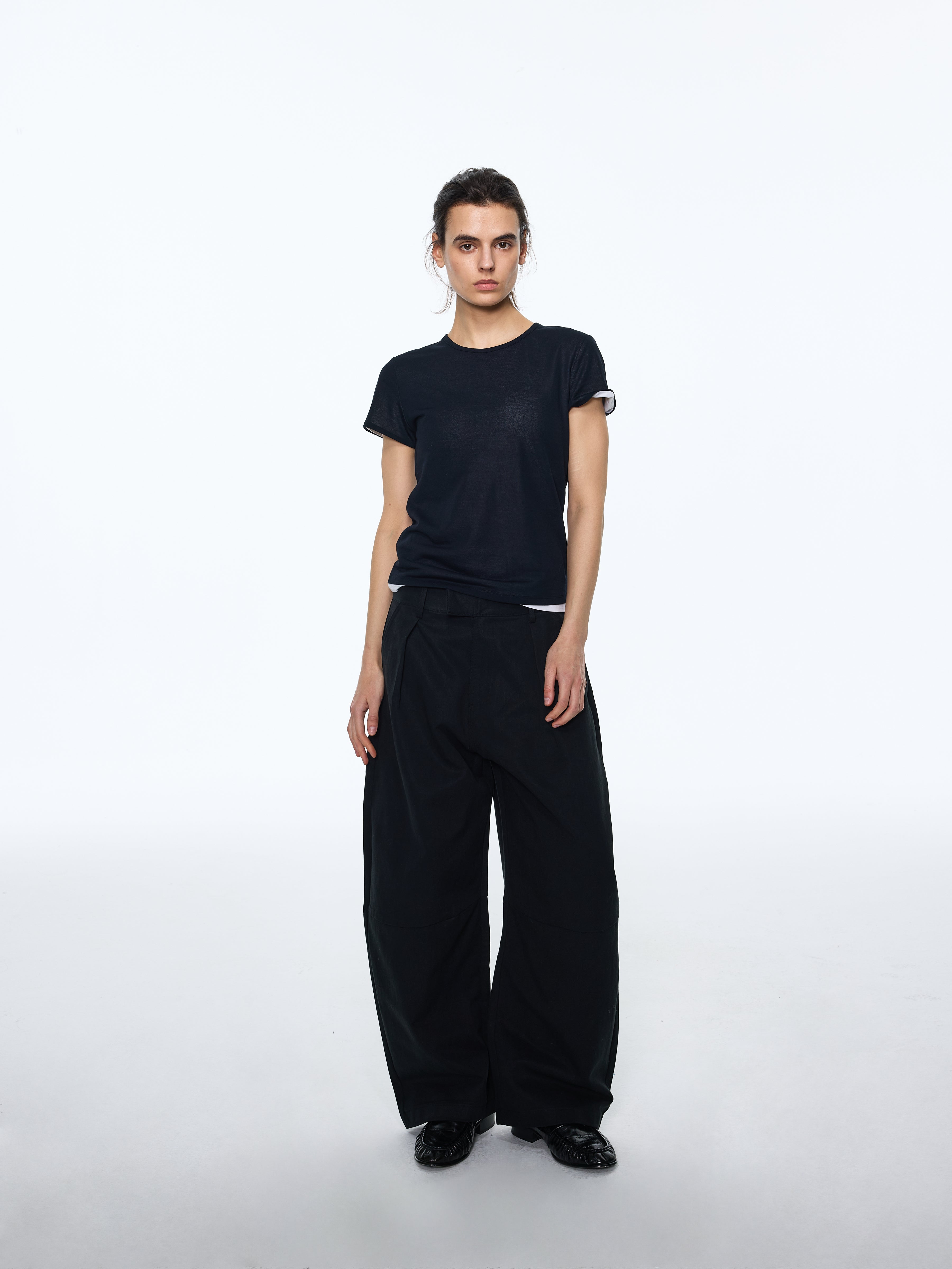Spliced Layered-Knit Tee