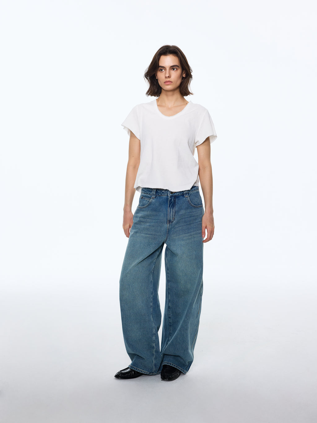 High-Twist Long-Staple V-Neck Tee