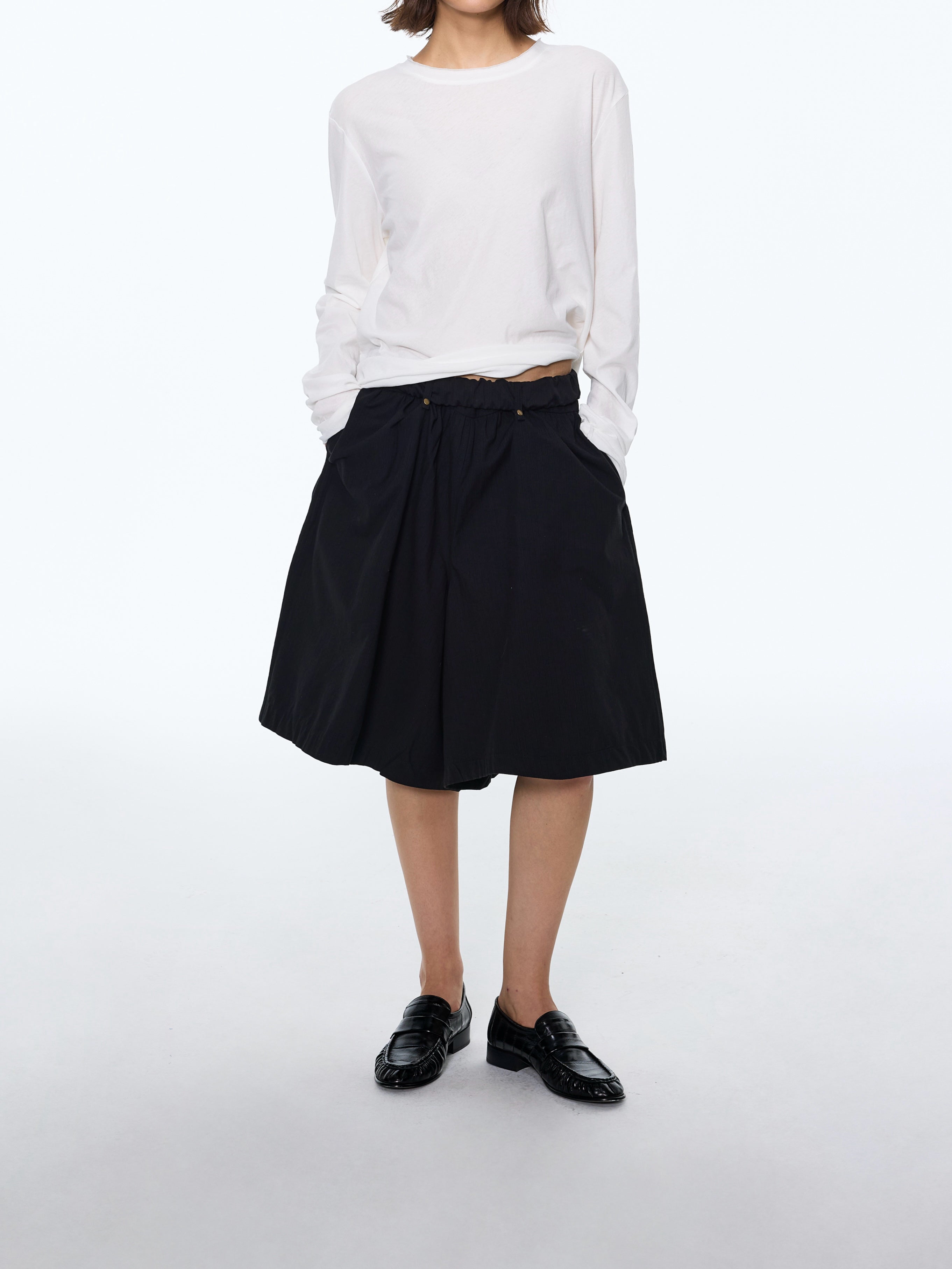 Draped Matte A-Line Culotte